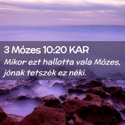 Picture 02 - 3 Mózes 10:20 KAR - Mikor ezt hallotta vala Mózes, jónak tetszék - Bible Verse Picture