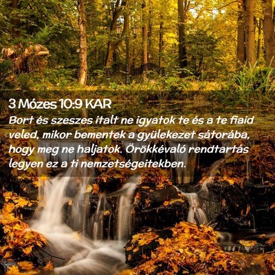Picture 02 - 3 Mózes 10:9 KAR - Bort és szeszes italt ne igyatok te és a te - Bible Verse Picture