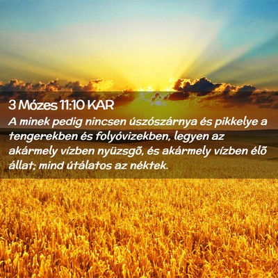 Picture 02 - 3 Mózes 11:10 KAR - A minek pedig nincsen úszószárnya és pikkelye - Bible Verse Picture