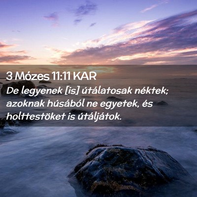 Picture 02 - 3 Mózes 11:11 KAR - De legyenek [is] útálatosak néktek; azoknak - Bible Verse Picture