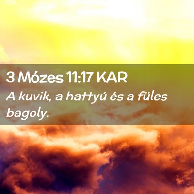 Picture 02 - 3 Mózes 11:17 KAR - A kuvik, a hattyú és a füles - Bible Verse Picture