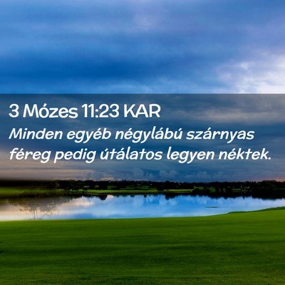 Picture 02 - 3 Mózes 11:23 KAR - Minden egyéb négylábú szárnyas féreg pedig - Bible Verse Picture