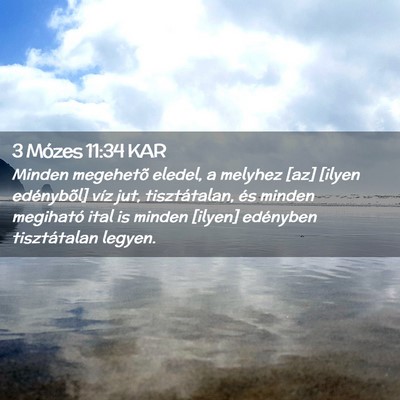Picture 02 - 3 Mózes 11:34 KAR - Minden megehetõ eledel, a melyhez [az] [ilyen - Bible Verse Picture