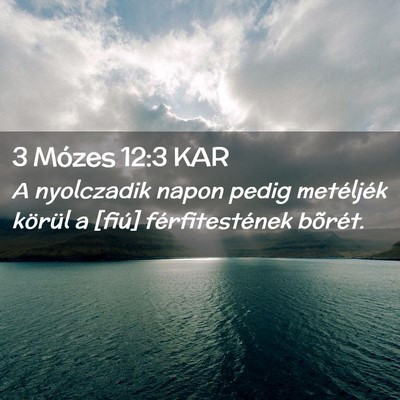 Picture 02 - 3 Mózes 12:3 KAR - A nyolczadik napon pedig metéljék körül a - Bible Verse Picture