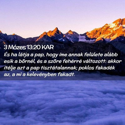 Picture 02 - 3 Mózes 13:20 KAR - És ha látja a pap, hogy íme annak felülete - Bible Verse Picture