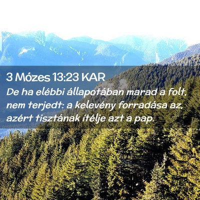 Picture 02 - 3 Mózes 13:23 KAR - De ha elébbi állapotában marad a folt, nem - Bible Verse Picture