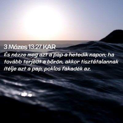 Picture 02 - 3 Mózes 13:27 KAR - És nézze meg azt a pap a hetedik napon; ha - Bible Verse Picture