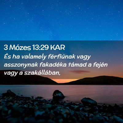 Picture 02 - 3 Mózes 13:29 KAR - És ha valamely férfiúnak vagy asszonynak - Bible Verse Picture