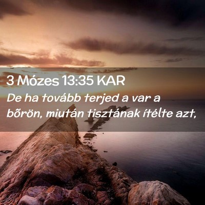 Picture 02 - 3 Mózes 13:35 KAR - De ha tovább terjed a var a bõrön, miután - Bible Verse Picture