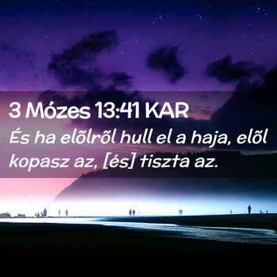 Picture 02 - 3 Mózes 13:41 KAR - És ha elõlrõl hull el a haja, elõl kopasz az, - Bible Verse Picture
