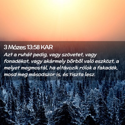 Picture 02 - 3 Mózes 13:58 KAR - Azt a ruhát pedig, vagy szövetet, vagy - Bible Verse Picture