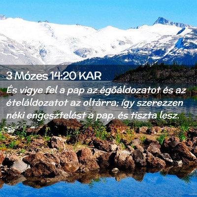 Picture 02 - 3 Mózes 14:20 KAR - És vigye fel a pap az égõáldozatot és az - Bible Verse Picture