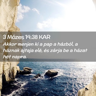 Picture 02 - 3 Mózes 14:38 KAR - Akkor menjen ki a pap a házból, a háznak - Bible Verse Picture