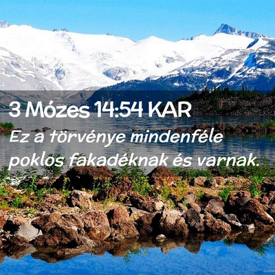 Picture 02 - 3 Mózes 14:54 KAR - Ez a törvénye mindenféle poklos fakadéknak - Bible Verse Picture