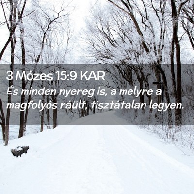 Picture 02 - 3 Mózes 15:9 KAR - És minden nyereg is, a melyre a magfolyós - Bible Verse Picture