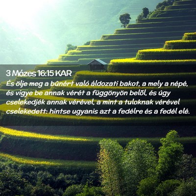 Picture 02 - 3 Mózes 16:15 KAR - És ölje meg a bûnért való áldozati bakot, a - Bible Verse Picture