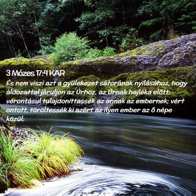 Picture 02 - 3 Mózes 17:4 KAR - És nem viszi azt a gyülekezet sátorának - Bible Verse Picture