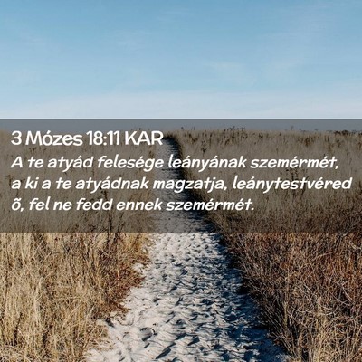 Picture 02 - 3 Mózes 18:11 KAR - A te atyád felesége leányának szemérmét, a - Bible Verse Picture