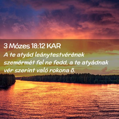 Picture 02 - 3 Mózes 18:12 KAR - A te atyád leánytestvérének szemérmét fel - Bible Verse Picture
