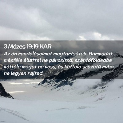 Picture 02 - 3 Mózes 19:19 KAR - Az én rendeléseimet megtartsátok: Barmodat - Bible Verse Picture