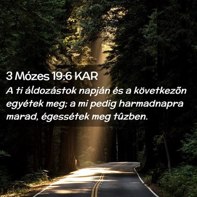 Picture 02 - 3 Mózes 19:6 KAR - A ti áldozástok napján és a következõn - Bible Verse Picture