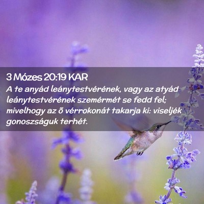 Picture 02 - 3 Mózes 20:19 KAR - A te anyád leánytestvérének, vagy az atyád - Bible Verse Picture