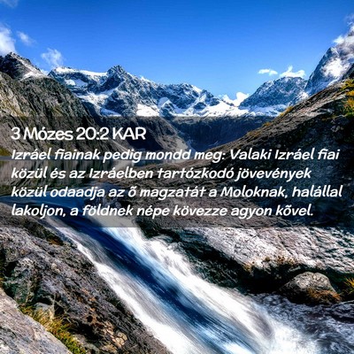 Picture 02 - 3 Mózes 20:2 KAR - Izráel fiainak pedig mondd meg: Valaki Izráel - Bible Verse Picture