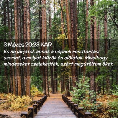 Picture 02 - 3 Mózes 20:23 KAR - És ne járjatok annak a népnek rendtartási - Bible Verse Picture