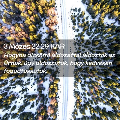 Picture 02 - 3 Mózes 22:29 KAR - Hogyha dicsõítõ áldozattal áldoztok az - Bible Verse Picture