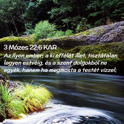 Picture 02 - 3 Mózes 22:6 KAR - Az ilyen ember, a ki effélét illet, - Bible Verse Picture