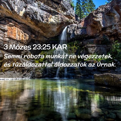Picture 02 - 3 Mózes 23:25 KAR - Semmi robota munkát ne végezzetek, és - Bible Verse Picture