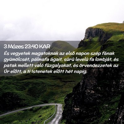 Picture 02 - 3 Mózes 23:40 KAR - És vegyetek magatoknak az elsõ napon szép - Bible Verse Picture