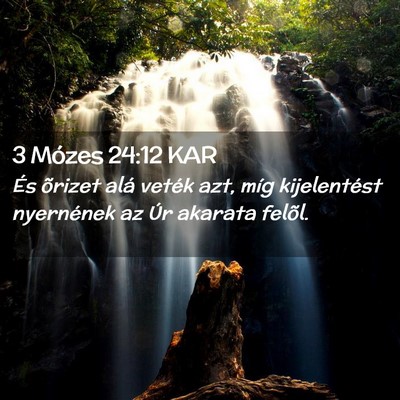 Picture 02 - 3 Mózes 24:12 KAR - És õrizet alá veték azt, míg kijelentést - Bible Verse Picture