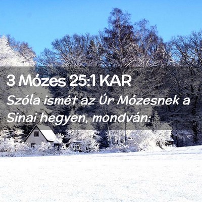Picture 02 - 3 Mózes 25:1 KAR - Szóla ismét az Úr Mózesnek a Sinai hegyen, - Bible Verse Picture