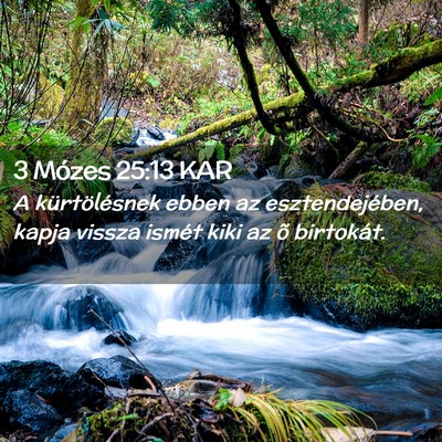 Picture 02 - 3 Mózes 25:13 KAR - A kürtölésnek ebben az esztendejében, kapja - Bible Verse Picture