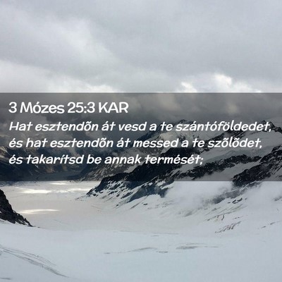 Picture 02 - 3 Mózes 25:3 KAR - Hat esztendõn át vesd a te szántóföldedet, - Bible Verse Picture