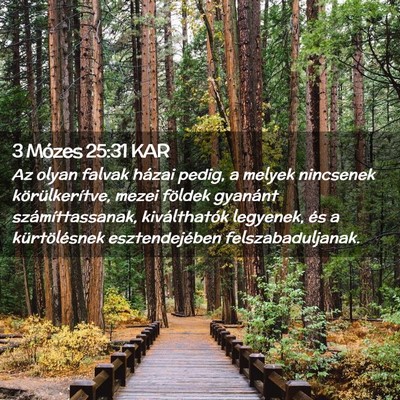 Picture 02 - 3 Mózes 25:31 KAR - Az olyan falvak házai pedig, a melyek nincsenek - Bible Verse Picture