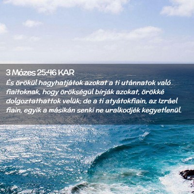 Picture 02 - 3 Mózes 25:46 KAR - És örökül hagyhatjátok azokat a ti - Bible Verse Picture
