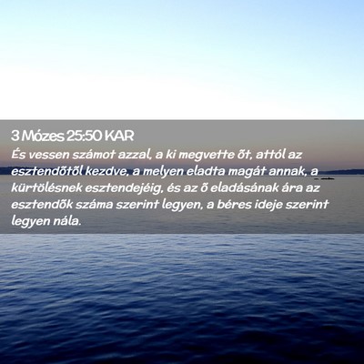 Picture 02 - 3 Mózes 25:50 KAR - És vessen számot azzal, a ki megvette õt, - Bible Verse Picture
