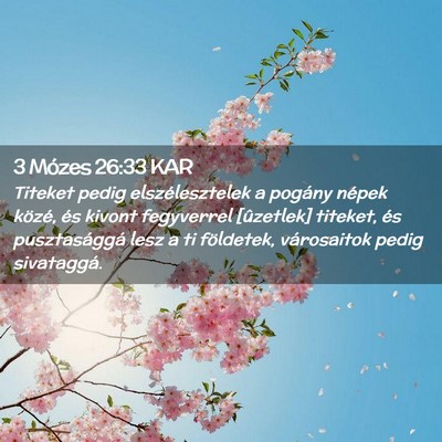 Picture 02 - 3 Mózes 26:33 KAR - Titeket pedig elszélesztelek a pogány népek - Bible Verse Picture