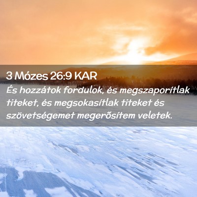 Picture 02 - 3 Mózes 26:9 KAR - És hozzátok fordulok, és megszaporítlak - Bible Verse Picture