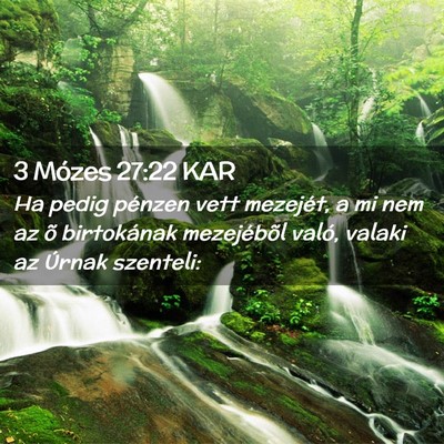 Picture 02 - 3 Mózes 27:22 KAR - Ha pedig pénzen vett mezejét, a mi nem az õ - Bible Verse Picture