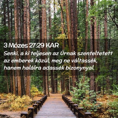 Picture 02 - 3 Mózes 27:29 KAR - Senki, a ki teljesen az Úrnak szenteltetett az - Bible Verse Picture