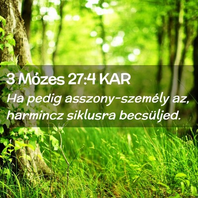 Picture 02 - 3 Mózes 27:4 KAR - Ha pedig asszony-személy az, harmincz siklusra - Bible Verse Picture