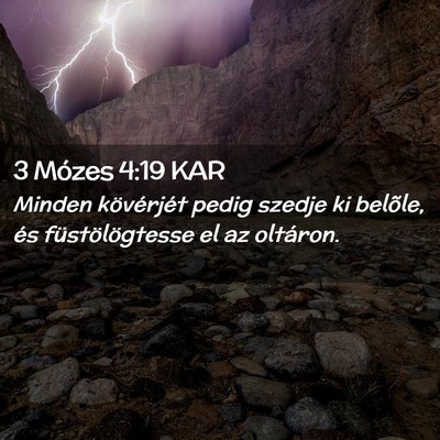 Picture 02 - 3 Mózes 4:19 KAR - Minden kövérjét pedig szedje ki belõle, és - Bible Verse Picture