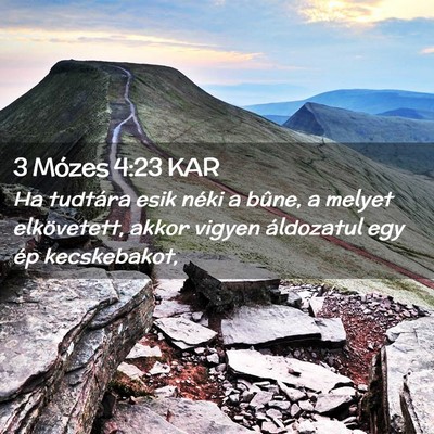 Picture 02 - 3 Mózes 4:23 KAR - Ha tudtára esik néki a bûne, a melyet - Bible Verse Picture