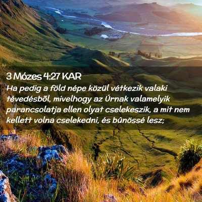 Picture 02 - 3 Mózes 4:27 KAR - Ha pedig a föld népe közül vétkezik valaki - Bible Verse Picture