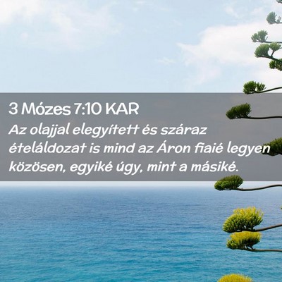 Picture 02 - 3 Mózes 7:10 KAR - Az olajjal elegyített és száraz ételáldozat - Bible Verse Picture