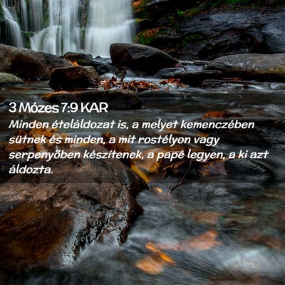 Picture 02 - 3 Mózes 7:9 KAR - Minden ételáldozat is, a melyet kemenczében - Bible Verse Picture