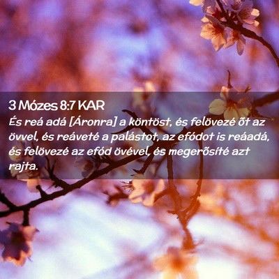 Picture 02 - 3 Mózes 8:7 KAR - És reá adá [Áronra] a köntöst, és - Bible Verse Picture